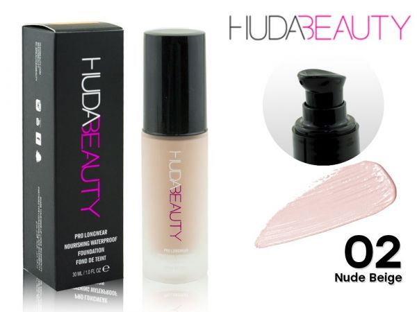 Huda Beauty Pro Longwear foundation (thick), 30 ml, TONE 02 Nude Beige wholesale